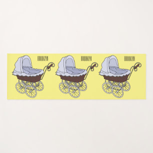 Stroller cartoon illustration yoga mat
