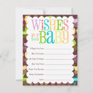 Stroller Chic "Wishes For Baby" Advice Card