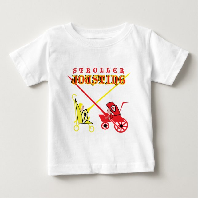 Stroller Jousting Baby T-Shirt (Front)
