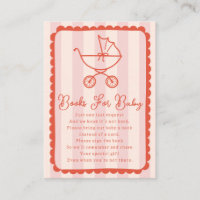 Stroller Scalloped Pink Baby Shower Books For Baby
