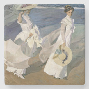 Strolling along the Seashore, 1909 2 Stone Coaster