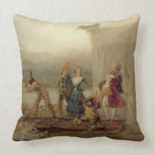 Strolling Players, 1793 (oil on tin plate) Cushion