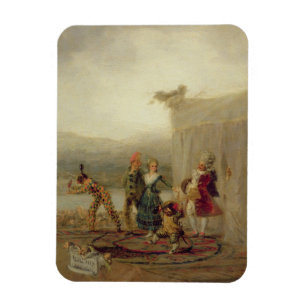 Strolling Players, 1793 (oil on tin plate) Magnet
