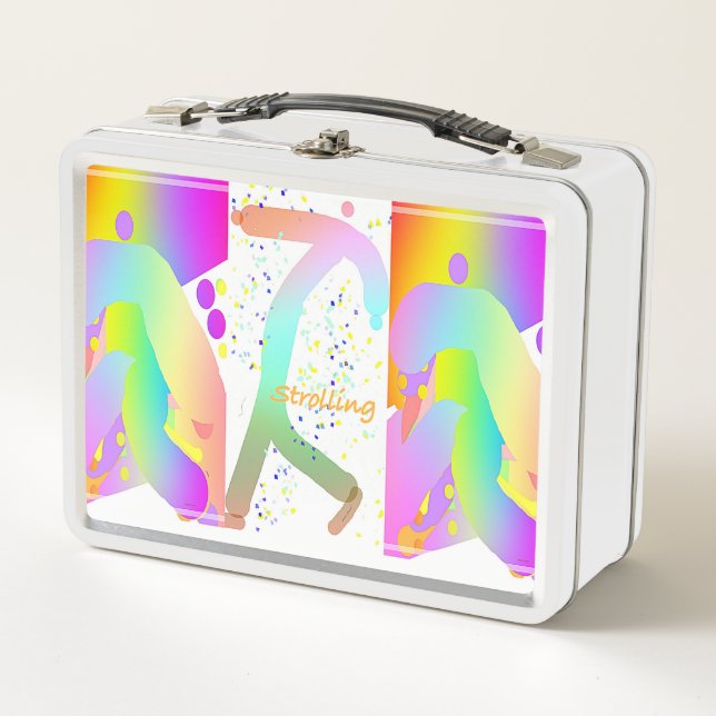 STROLLING Retro Old School   Metal Lunch Box (Front)