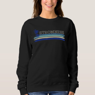 Stromness Orkney Seaside Holiday Retro Surf Palm T Sweatshirt