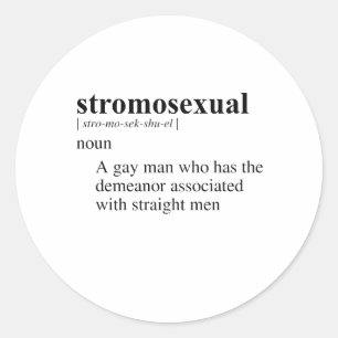 STROMOSEXUAL CLASSIC ROUND STICKER