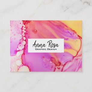 *~* Strong Abstract Organic Marble Watercolor Business Card