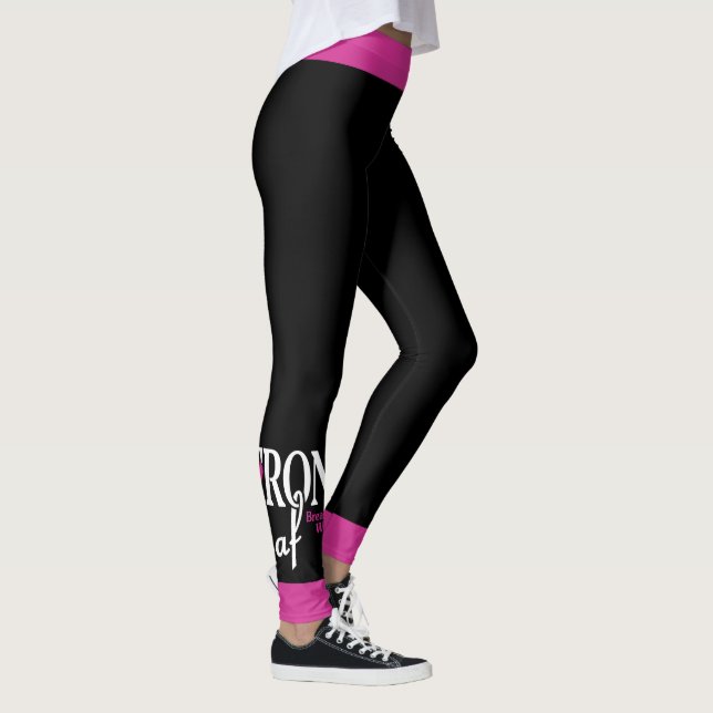 Strong af...Breast Cancer Leggings (Right)