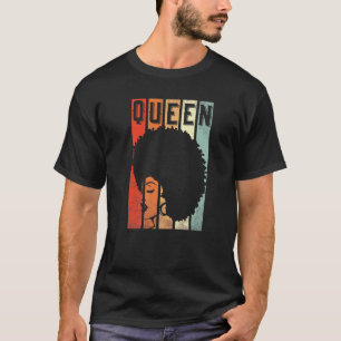 Strong Afro Black Woman Melanin Poppin Black Histo T-Shirt