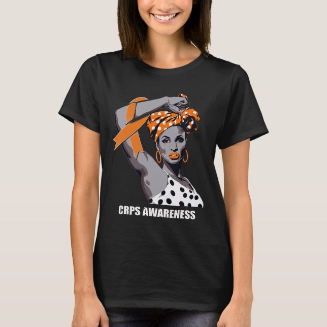 Strong Afro Mum Crps Awareness  T-Shirt (Front)