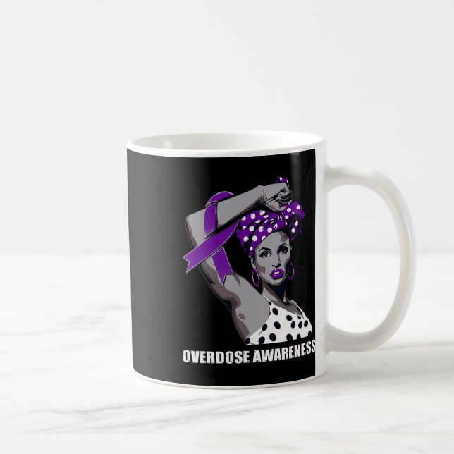 Strong Afro Mum Overdose Awareness  Coffee Mug (Right)