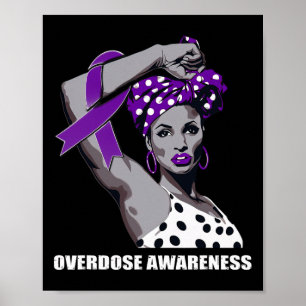 Strong Afro Mum Overdose Awareness  Poster