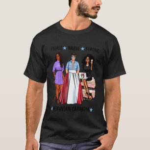 Strong Afro Peruvian Grandma Peru Flag Latina T-Shirt