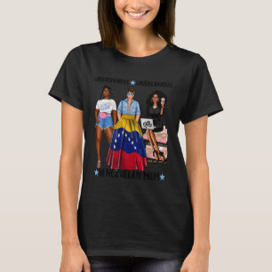 Strong Afro Venezuelan Mum Venezuela Flag Latina W T-Shirt