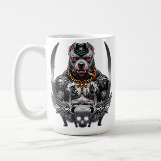 Strong and brave pit bull coffee mug