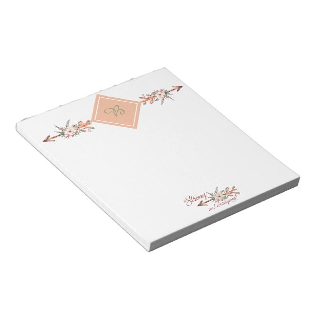 Strong and courageous notepad (Angled)