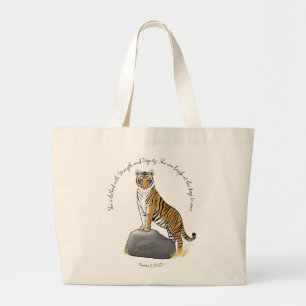 Strong and Dignified Christian Tote Bag 