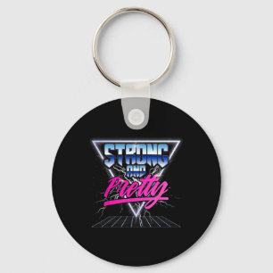 Strong And Pretty 90s 80s Vaporwave Bodybuilding G Key Ring
