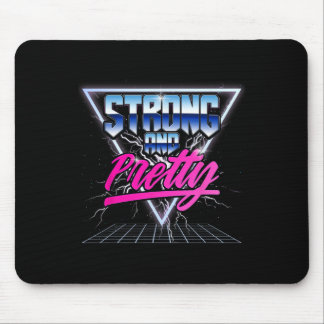 Strong And Pretty 90s 80s Vaporwave Bodybuilding G Mouse Pad