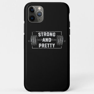 Strong And Pretty Funny Gym Quotes Tank Top Case-Mate iPhone Case