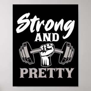 Strong And Pretty Gym Fitness Sport Bodybuilding  Poster