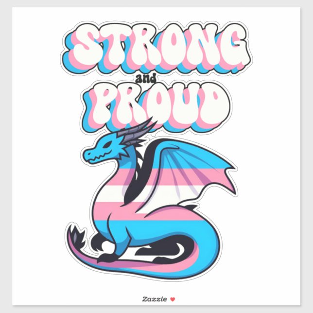 Strong And Proud - Transgender Pride Dragon (Sheet)