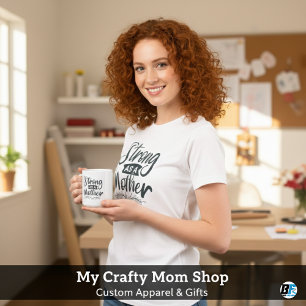 Strong as a Mother Black Modern Script T-Shirt