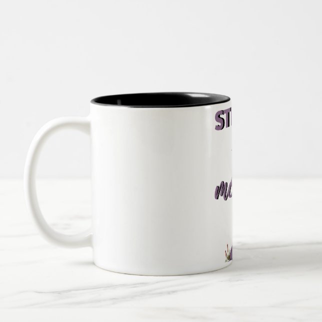 Strong As A Mother black Two-Tone Coffee Mug (Left)