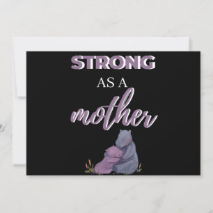 Strong As A Mother Holiday Card
