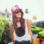 Strong as a Mother Trucker Hat<br><div class="desc">The "Strong as a mother" design features a bright pink retro font that exudes strength and femininity. Below the text is a bold lipstick print in the same vibrant shade, adding a touch of playfulness to the design. This statement piece celebrates the resilience and power of mothers everywhere. Love this...</div>