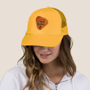 Strong as a Mother – Vintage Feminine Badge Trucker Hat