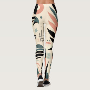 Strong Beak Atomic Eagle Pattern Leggings