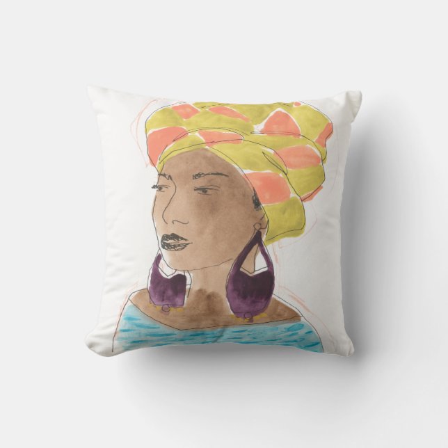 Strong & Beautiful Lady Cushion (Front)