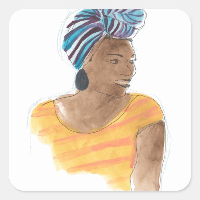 Strong & Beautiful Square Sticker (Front)