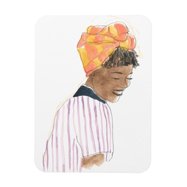 Strong & Beautiful Woman Smiling Magnet (Vertical)