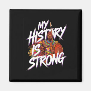 Strong Black History Month Afro American Warrior Magnet