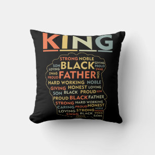 Strong Black King African American Natural Afro Cushion