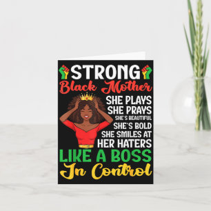 Strong Black Mother Queen African American History Card