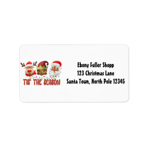 Strong Black Santa Melanin Chrismas Claus Men  Label