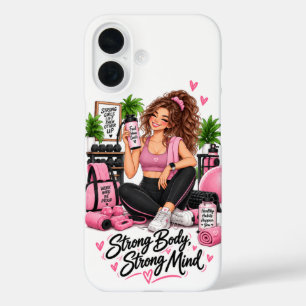 Strong Body Strong Mind Fitness Trainer iPhone 16 Case