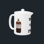 Strong Brew<br><div class="desc">Humourous teapot for someone who might like a stronger brew.  Design features a vintage bottle of Black and White scotch from World War II era.</div>