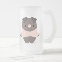 Strong Cartoon Pig frosted mug