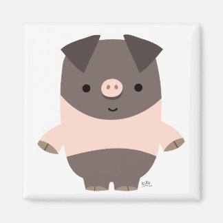 Strong Cartoon Pig magnet