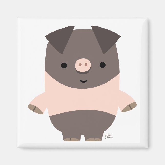 Strong Cartoon Pig magnet (Front)