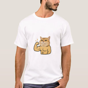 Strong Cat Flexing T-Shirt