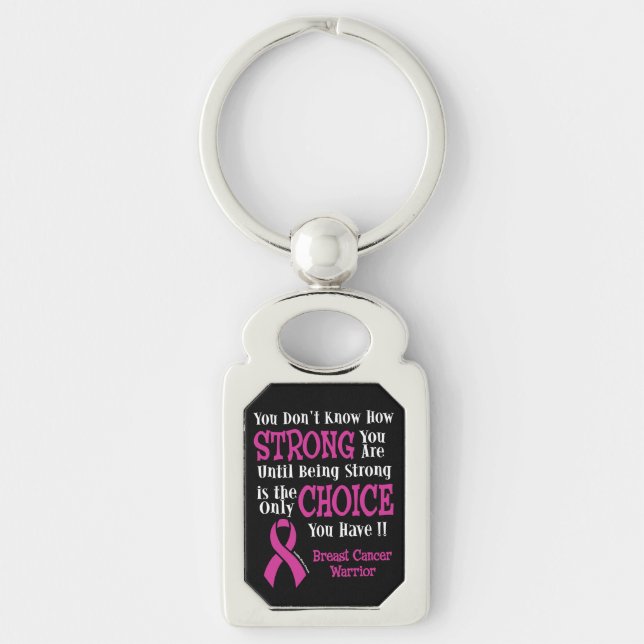 Strong/Choice...Breast Cancer Key Ring (Front)