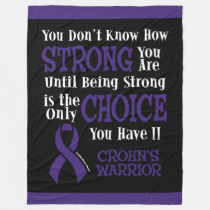 Strong/Choice...Crohn's Fleece Blanket