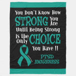 Strong/Choice...PTSD Fleece Blanket