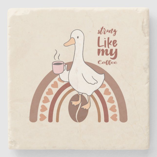 Strong Coffee Stone Coaster (Front)