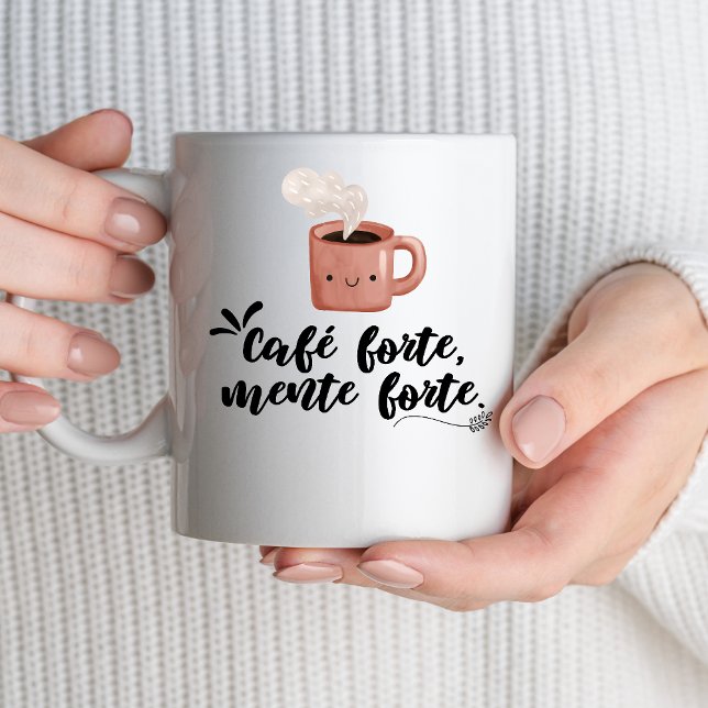 Strong coffee, strong mind | Motivational Quote Coffee Mug (Creator Uploaded)
